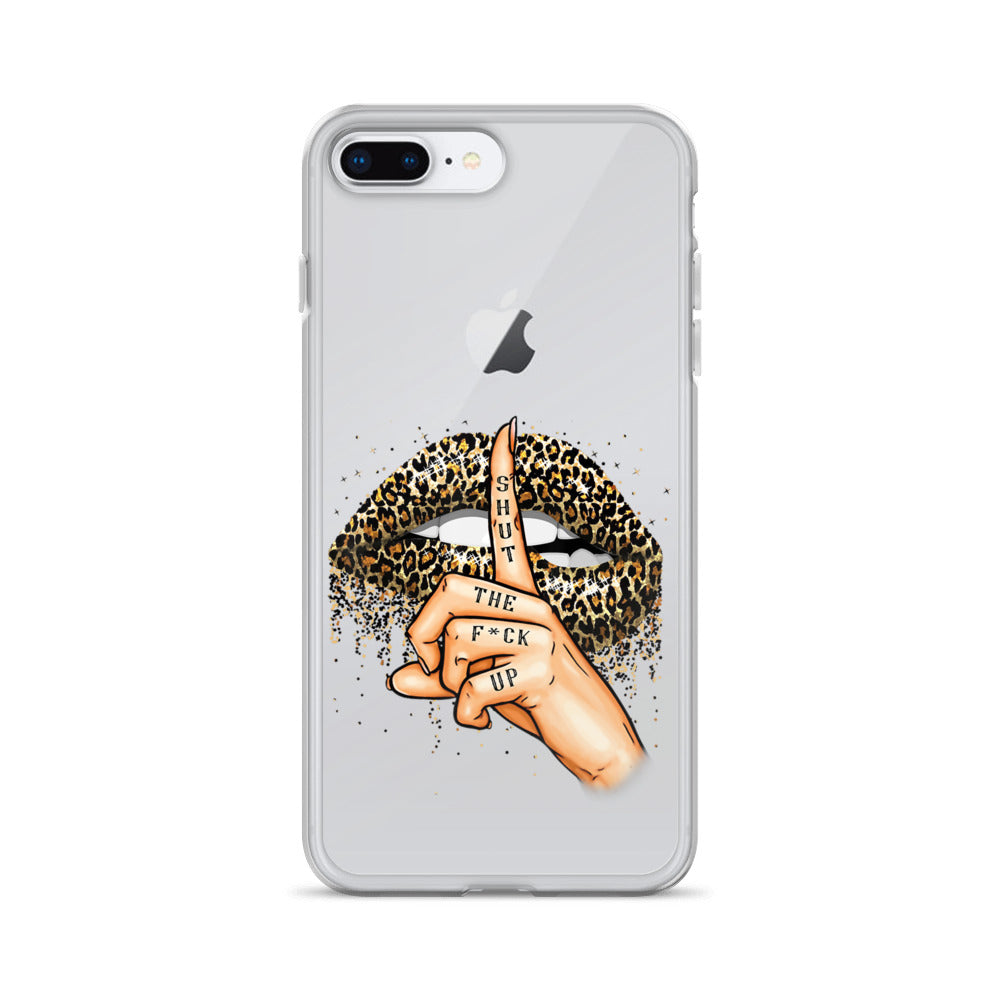 Leopard Shut The F*ck up Clear Case for iPhone®