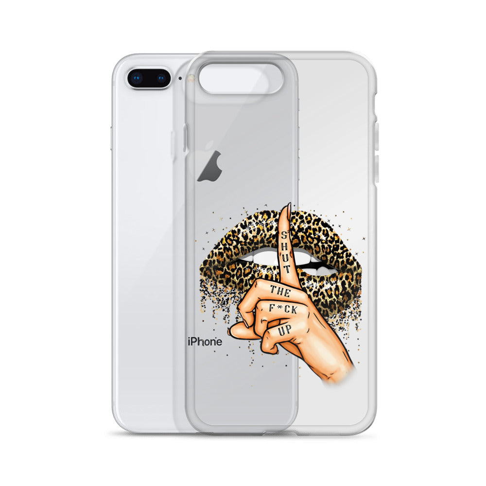 Leopard Shut The F*ck up Clear Case for iPhone®