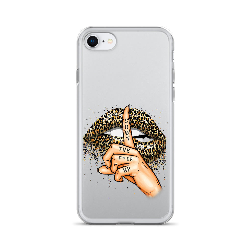 Leopard Shut The F*ck up Clear Case for iPhone®