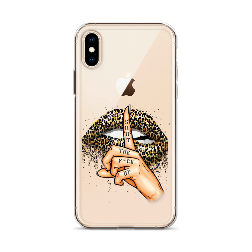 Leopard Shut The F*ck up Clear Case for iPhone®