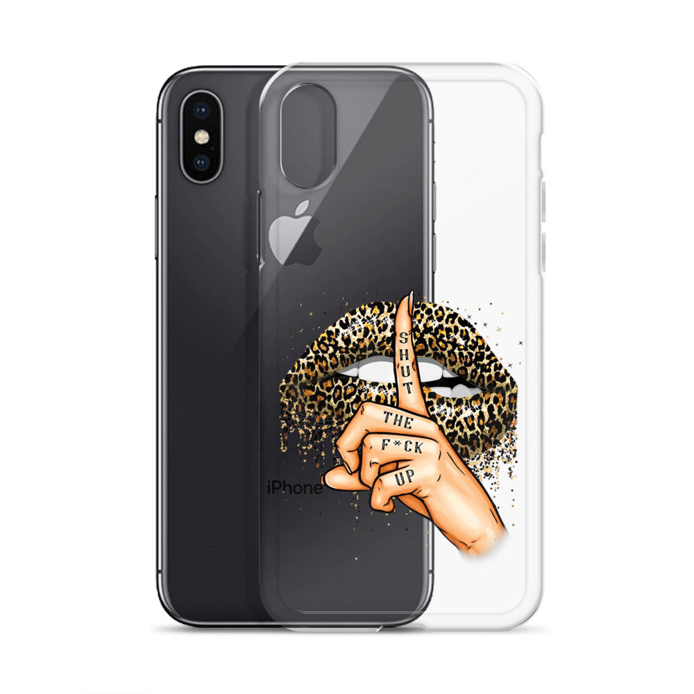 Leopard Shut The F*ck up Clear Case for iPhone®