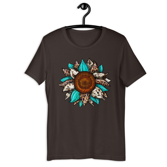 Cow print Sunflower Unisex t-shirt