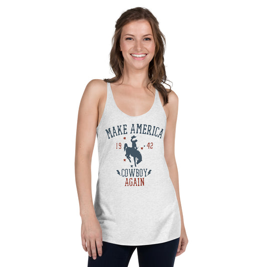 Make America Cowboy Again Women's Racerback Tank