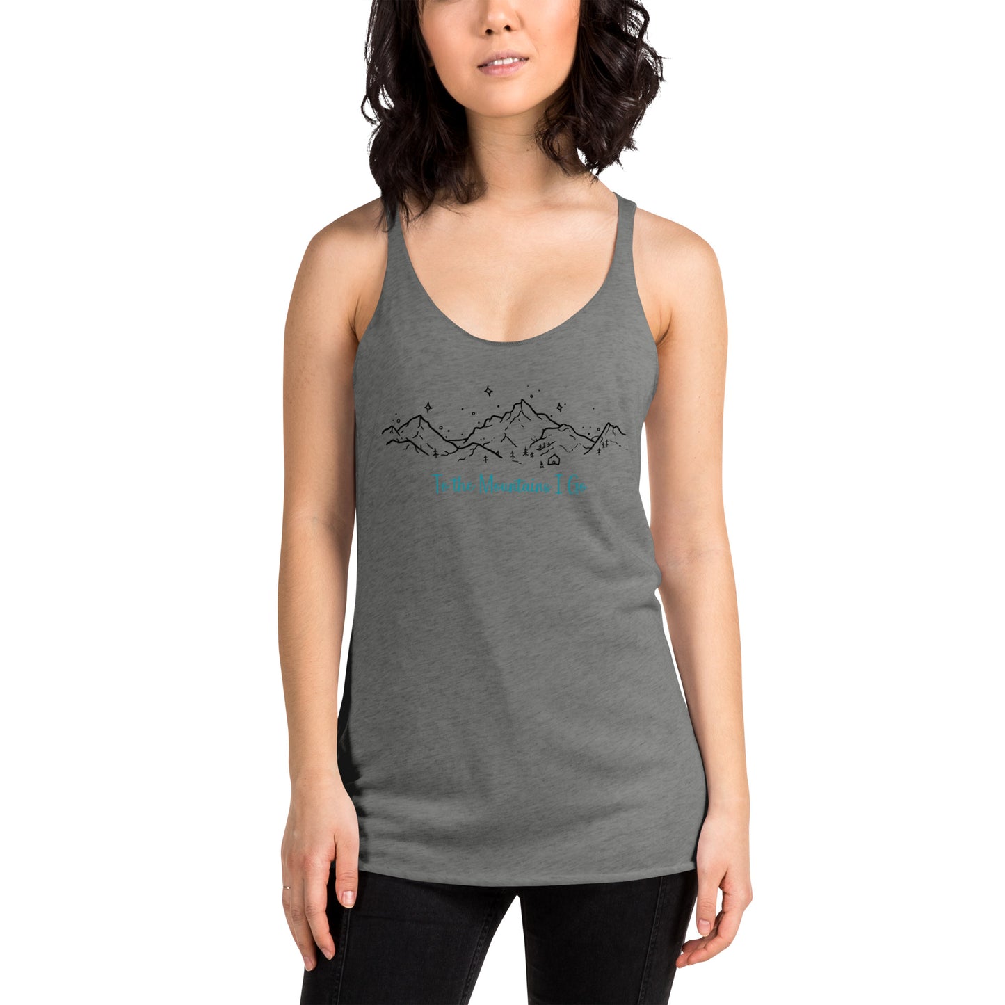 To the Mountains I Go Women's Racerback Tank