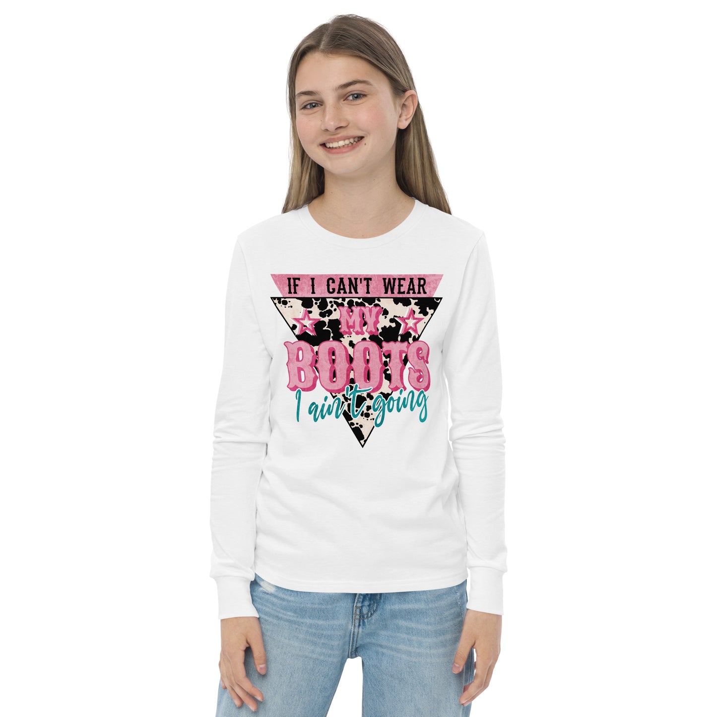 Youth If I Can't Wear My boots long sleeve tee