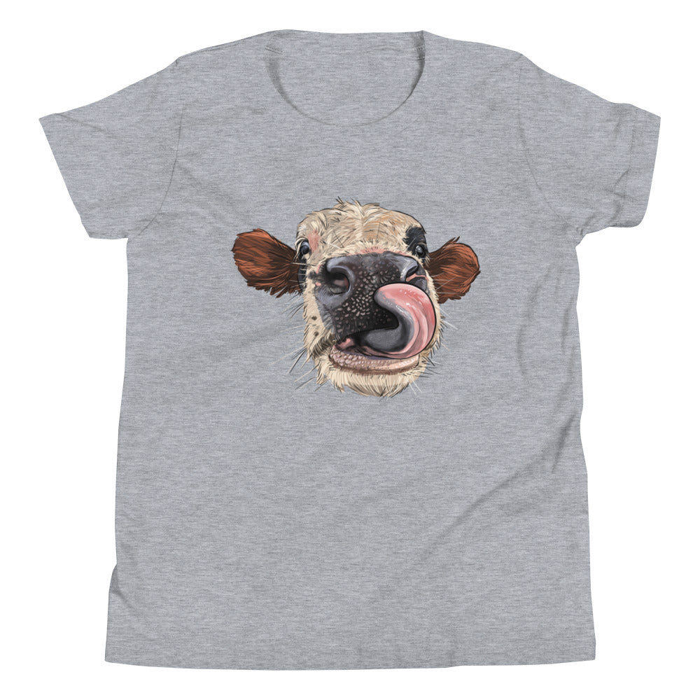 Youth Tongue Cow Short Sleeve T-Shirt