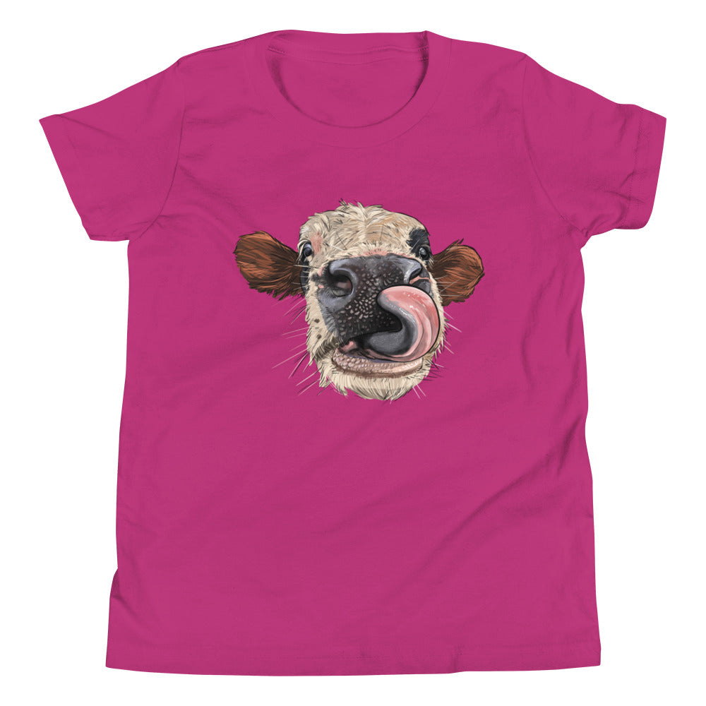 Youth Tongue Cow Short Sleeve T-Shirt