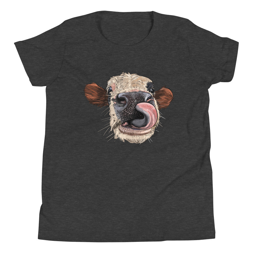 Youth Tongue Cow Short Sleeve T-Shirt