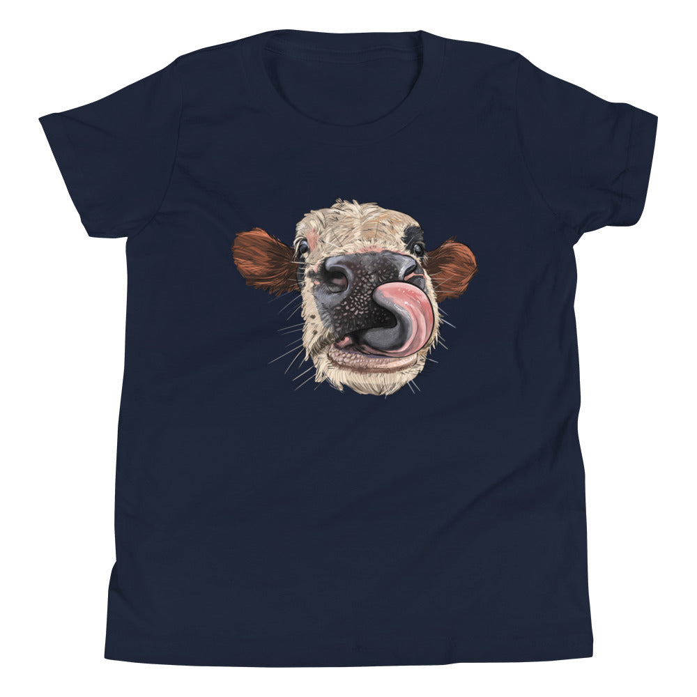 Youth Tongue Cow Short Sleeve T-Shirt