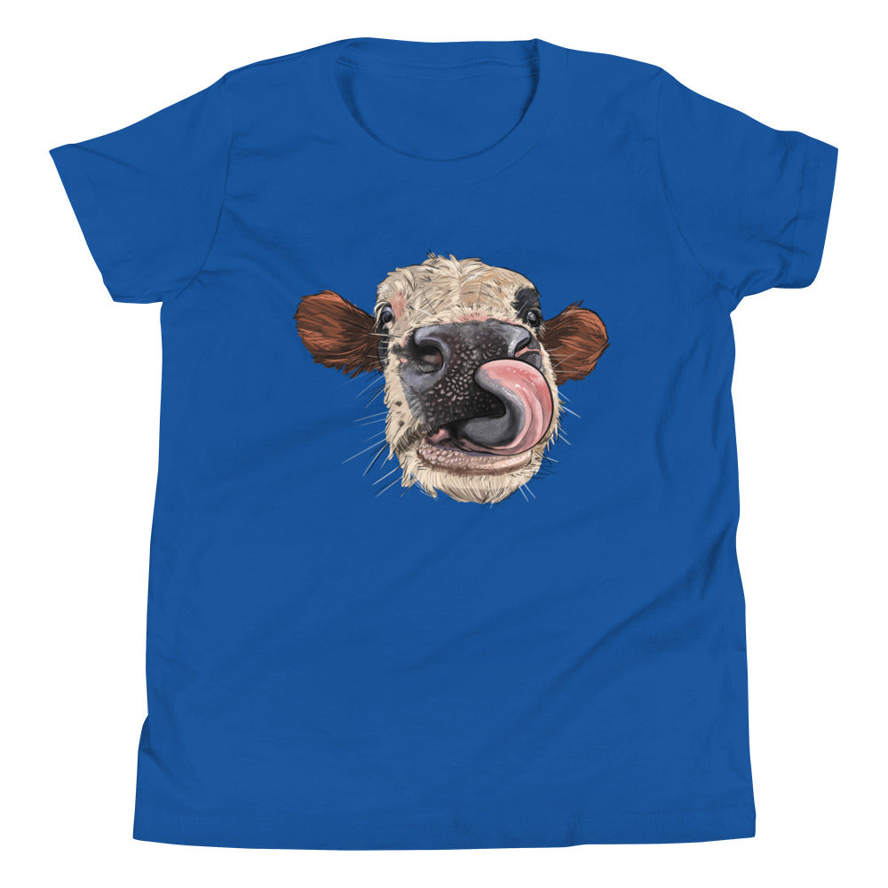 Youth Tongue Cow Short Sleeve T-Shirt