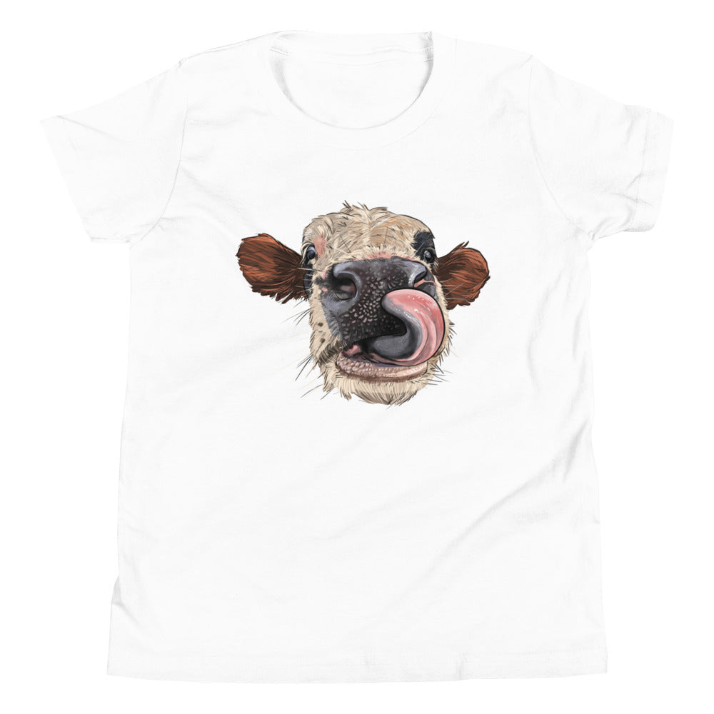 Youth Tongue Cow Short Sleeve T-Shirt